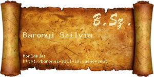 Baronyi Szilvia névjegykártya